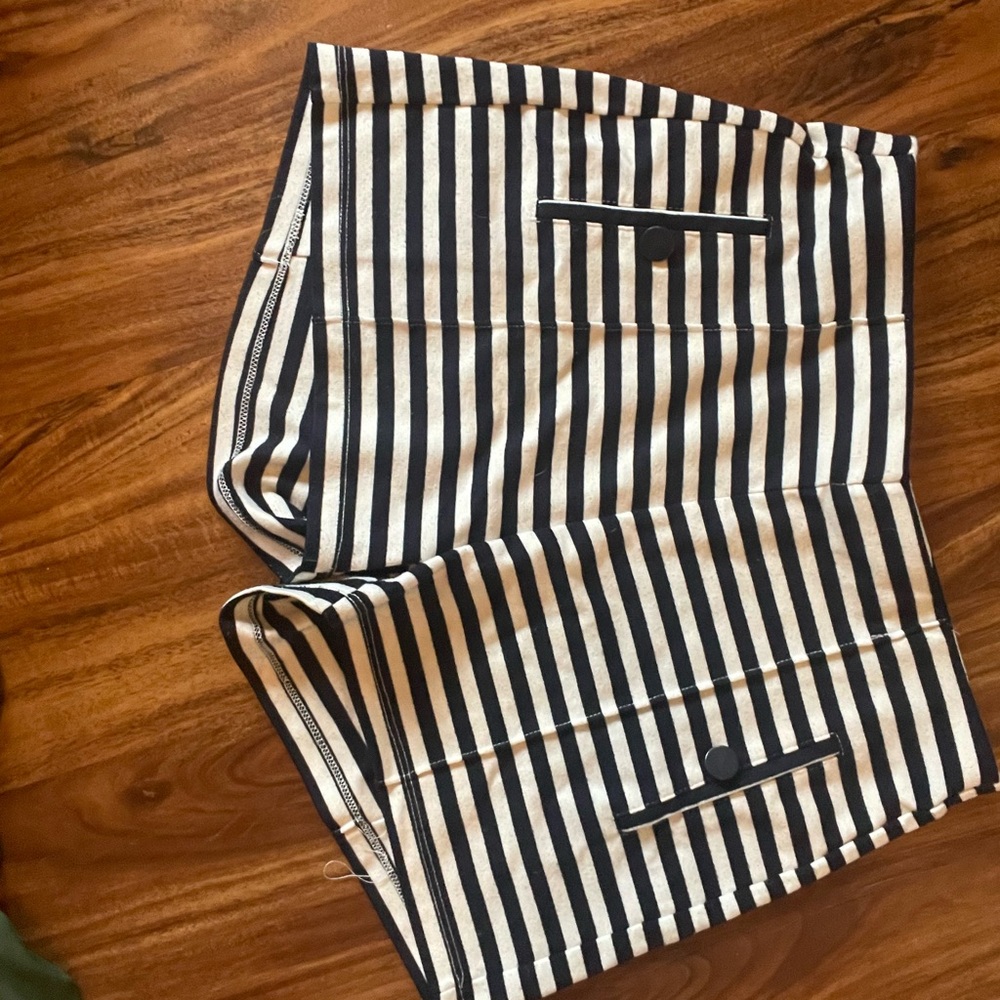 Striped blue and White Shorts